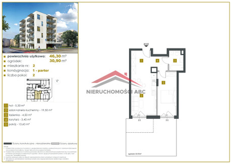 Mieszkanie na sprzedaż - Suwalna Legionowo, Legionowski, 46,3 m², 509 300 PLN, NET-80/6213/OMS