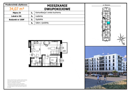 Mieszkanie na sprzedaż - Stawowa Brzeziny, Czechowice-Dziedzice (Gm.), Bielski (Pow.), 34,07 m², 269 153 PLN, NET-3.6