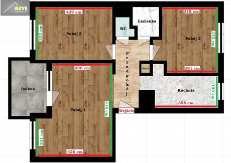 Mieszkanie na sprzedaż - Teofila Aleksandra Lenartowicza Zagórze, Sosnowiec, 63 m², 399 000 PLN, NET-E110