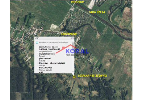 Działka na sprzedaż - Skrzypiów - Pińczów Skrzypiów, Pińczów (Gm.), Pińczowski (Pow.), 2500 m², 10 000 PLN, NET-68440079