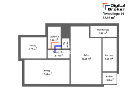 Mieszkanie na sprzedaż - Jana Feliksa Piwarskiego Sielce, Mokotów, Warszawa, Warszawa M., 55,8 m², 799 000 PLN, NET-KNG-MS-5420