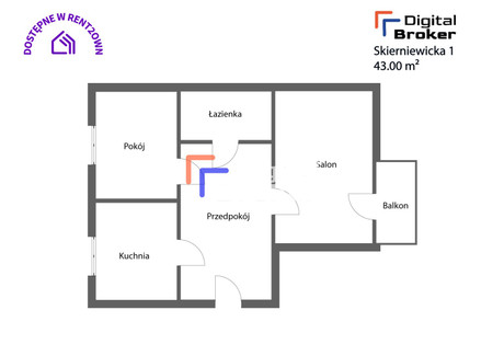 Mieszkanie na sprzedaż - Skierniewicka Wola, Warszawa, Warszawa M., 42 m², 619 000 PLN, NET-KNG-MS-5368