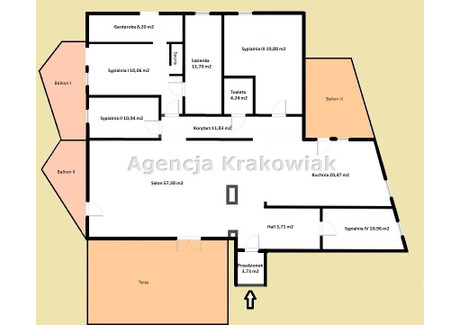 Mieszkanie na sprzedaż - Reduta Śródmieście, Kraków, Krakowski, 194 m², 2 600 000 PLN, NET-MS-5210