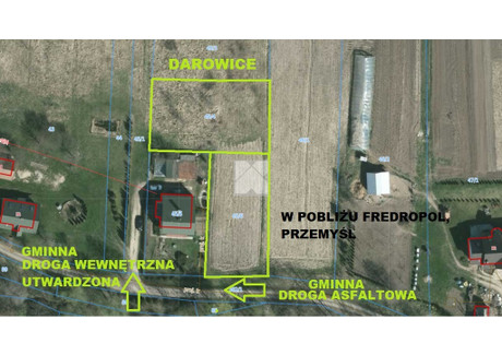 Działka na sprzedaż - Darowice, Fredropol, Przemyski, 1600 m², 54 500 PLN, NET-1941/5738/OGS