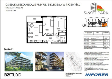 Mieszkanie na sprzedaż - Marcina Bielskiego Przemyśl, 60,39 m², 513 315 PLN, NET-5654/5738/OMS