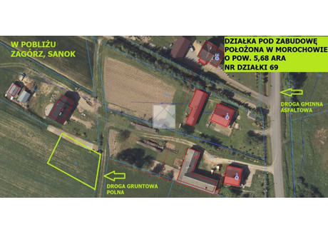 Działka na sprzedaż - Morochów, Zagórz, Sanocki, 568 m², 58 500 PLN, NET-1938/5738/OGS