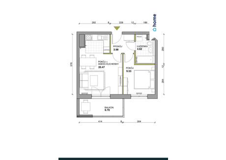 Mieszkanie na sprzedaż - Olsztyn, 38,73 m², 270 000 PLN, NET-3160/14016/OMS