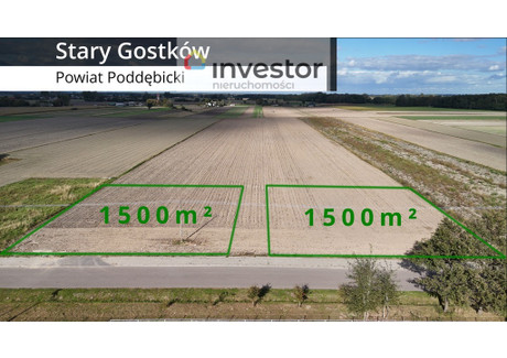 Działka na sprzedaż - Stary Gostków, Wartkowice, Poddębicki, 1500 m², 120 000 PLN, NET-4602/9376/OGS