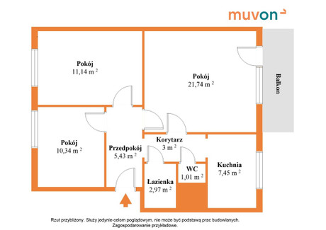 Mieszkanie na sprzedaż - Sieradzka Zduńska Wola, Zduńskowolski, 64,14 m², 319 000 PLN, NET-954/13397/OMS