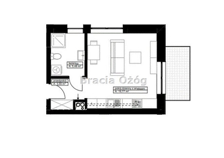 Mieszkanie na sprzedaż - Rymanowska Rzeszów, Rzeszów M., 29 m², 318 999 PLN, NET-BRO-MS-1978