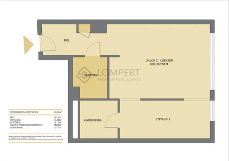 Mieszkanie na sprzedaż - Mokotów, Warszawa, Mokotów, Warszawa, 50,9 m², 1 532 090 PLN, NET-137684