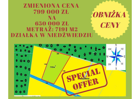 Działka na sprzedaż - Niedźwiedź, Kobylanka, Stargardzki, 7191 m², 650 000 PLN, NET-MOJ21853