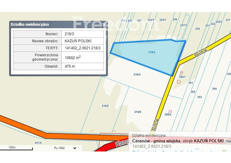 Działka na sprzedaż - Widok Kazuń Polski, Czosnów, Nowodworski, 10 700 m², 1 500 000 PLN, NET-8071/3685/OGS