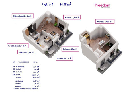 Mieszkanie na sprzedaż - Wejherowska Puck, Pucki, 54,58 m², 513 052 PLN, NET-34155/3685/OMS