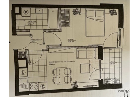 Mieszkanie na sprzedaż - Aleksandra Fredry Łagiewniki-Borek Fałęcki, Kraków, 36,63 m², 619 000 PLN, NET-4128/5595/OMS