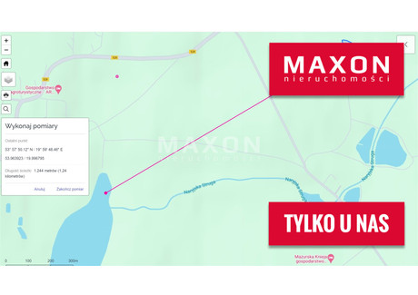 Działka na sprzedaż - Naryjski Młyn, Miłakowo, Ostródzki, 3781 m², 150 000 PLN, NET-7317/GS/MAX