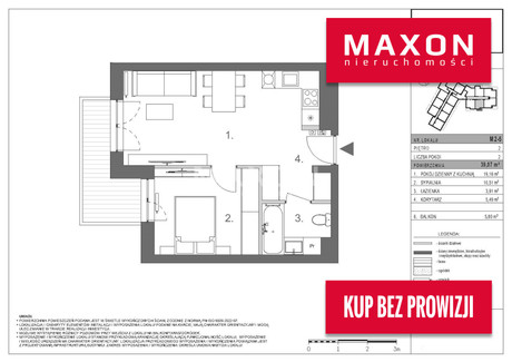 Mieszkanie na sprzedaż - Lewinowska Targówek, Warszawa, 39,07 m², 605 585 PLN, NET-61472/MS/MAX