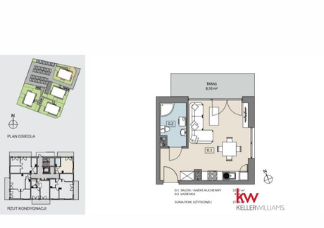 Mieszkanie na sprzedaż - Maków Polnych Umultowo, Poznań-Stare Miasto, Poznań, 27,08 m², 365 580 PLN, NET-KW-KB-MAKPOL