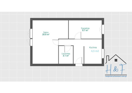 Mieszkanie na sprzedaż - Marii Curie-Skłodowskiej Łask, Łask (gm.), Łaski (pow.), 48 m², 215 000 PLN, NET-643392