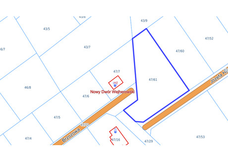 Działka na sprzedaż - Brzozowa Nowy Dwór Wejherowski, Wejherowo (gm.), Wejherowski (pow.), 1893 m², 190 000 PLN, NET-20