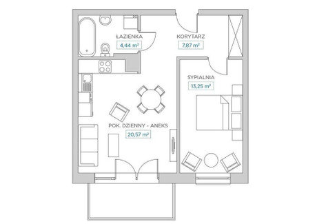 Mieszkanie na sprzedaż - Heliosa Kowale, Gdańsk, 46 m², 469 000 PLN, NET-357494