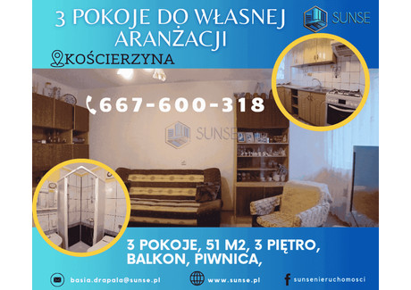 Mieszkanie na sprzedaż - Kościerzyna, Kościerski (pow.), 53 m², 380 000 PLN, NET-22