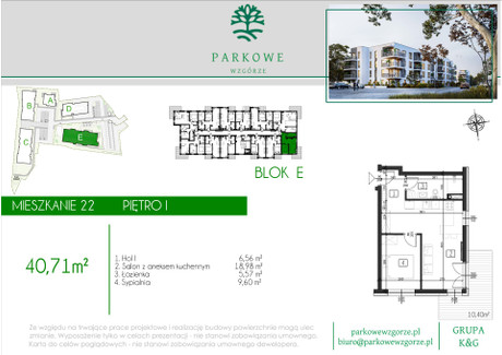 Mieszkanie na sprzedaż - Legionów Czechowice-Dziedzice, Czechowice-Dziedzice (gm.), Bielski (pow.), 40,71 m², 349 699 PLN, NET-110