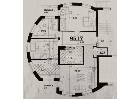 Mieszkanie na sprzedaż - Władysława Łokietka Os. Prądnik Biały, Prądnik Biały, Kraków, 103,39 m², 1 327 549 PLN, NET-333