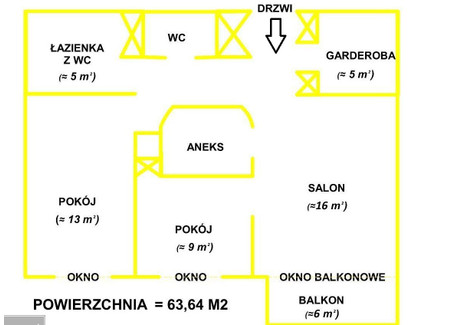 Mieszkanie na sprzedaż - Obrońców Tobruku Bemowo, Warszawa, 63,64 m², 1 249 000 PLN, NET-2638