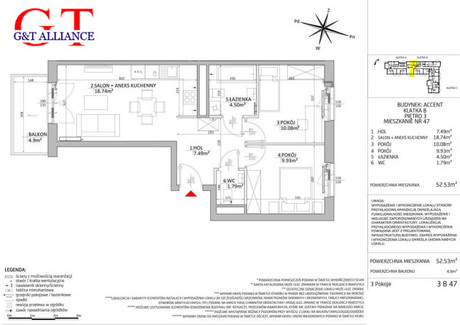 Mieszkanie na sprzedaż - Posag 7 Panien Ursus, Warszawa, 52,53 m², 756 980 PLN, NET-ER680871