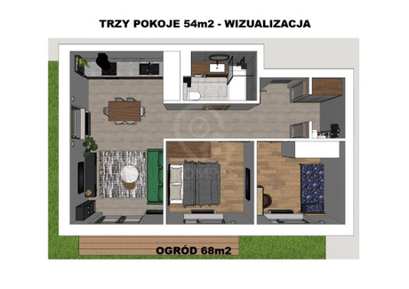 Mieszkanie na sprzedaż - Brochów, Wrocław-Krzyki, Wrocław, 54 m², 699 000 PLN, NET-2702