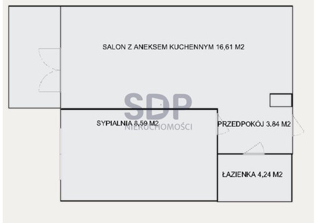 Mieszkanie na sprzedaż - Przyjaźni Klecina, Krzyki, Wrocław, 33,13 m², 538 376 PLN, NET-33244