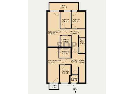 Mieszkanie na sprzedaż - Buforowa Jagodno, Krzyki, Wrocław, 89,76 m², 1 099 000 PLN, NET-33451