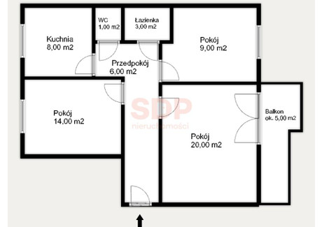 Mieszkanie na sprzedaż - Kozanowska Kozanów, Fabryczna, Wrocław, 61 m², 740 000 PLN, NET-36696