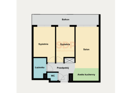 Mieszkanie na sprzedaż - Sołtysowicka Sołtysowice, Psie Pole, Wrocław, 56,25 m², 758 999 PLN, NET-35931