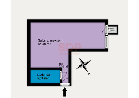 Mieszkanie na sprzedaż - Klasztorna Wojszyce, Krzyki, Wrocław, 56,4 m², 761 400 PLN, NET-36368