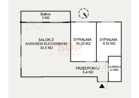 Mieszkanie na sprzedaż - Gorlicka Psie Pole, Wrocław, 63 m², 683 550 PLN, NET-36117