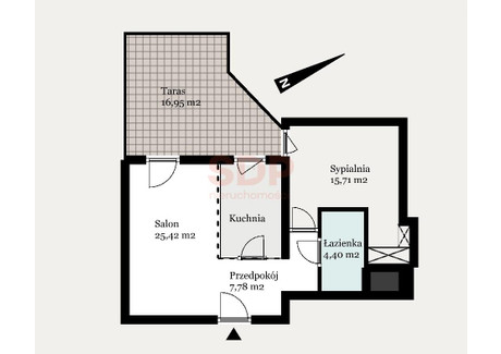 Mieszkanie na sprzedaż - Braterska Krzyki, Wrocław, 54,25 m², 674 952 PLN, NET-37253