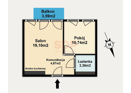 Mieszkanie na sprzedaż - Karkonoska Krzyki, Wrocław, 38,35 m², 588 673 PLN, NET-36211