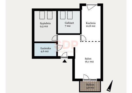 Mieszkanie na sprzedaż - Opolska Księże Wielkie, Krzyki, Wrocław, 56,6 m², 608 661 PLN, NET-37178