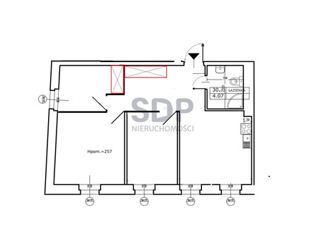 Mieszkanie na sprzedaż - Kaszubska Nadodrze, Śródmieście, Wrocław, 56,54 m², 629 000 PLN, NET-34406