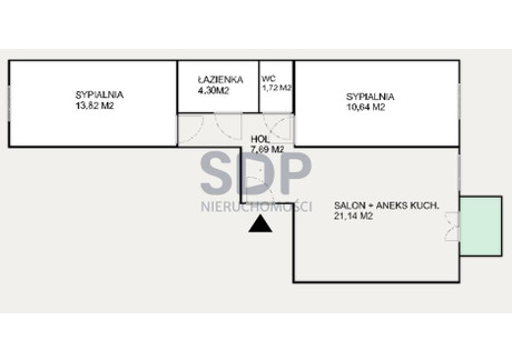 Mieszkanie na sprzedaż - Huby, Krzyki, Wrocław, 58,3 m², 709 000 PLN, NET-34724