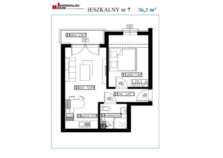 Mieszkanie na sprzedaż - Owsiana Rumia, Wejherowski, 36,3 m², 383 000 PLN, NET-421018