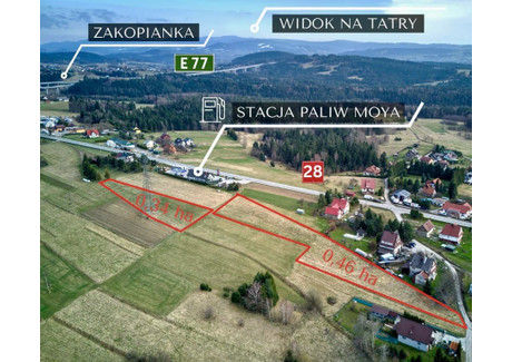 Działka na sprzedaż - Naprawa, Jordanów, Suski, 3400 m², 399 000 PLN, NET-15/15492/OGS