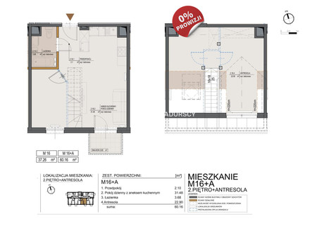 Mieszkanie na sprzedaż - Bieżanów Bieżanów-Prokocim, Bieżanów, Kraków, Kraków M., 60,16 m², 763 430 PLN, NET-BS2-MS-295761