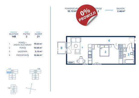 Mieszkanie na sprzedaż - Bunscha Dębniki, Ruczaj, Kraków, Kraków M., 52,12 m², 813 385 PLN, NET-BS2-MS-300822