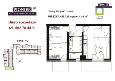 Mieszkanie na sprzedaż - Hermanice, Ustroń, Cieszyński, 43,9 m², 525 800 PLN, NET-PEB-MS-7593-1