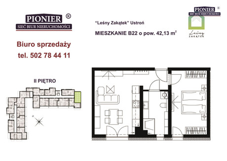 Mieszkanie na sprzedaż - Hermanice, Ustroń, Cieszyński, 42,12 m², 488 708 PLN, NET-PEB-MS-7595-1