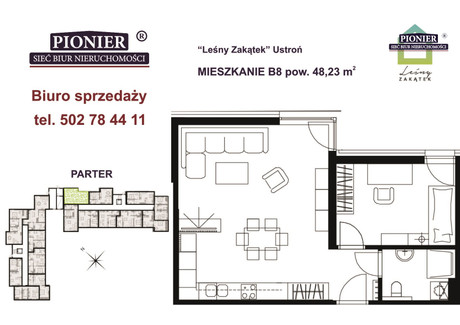 Mieszkanie na sprzedaż - Hermanice, Ustroń, Cieszyński, 48 m², 540 176 PLN, NET-PEB-MS-7573-1