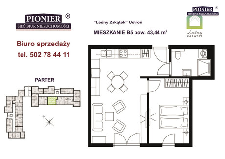 Mieszkanie na sprzedaż - Hermanice, Ustroń, Cieszyński, 43 m², 521 280 PLN, NET-PEB-MS-7570-1